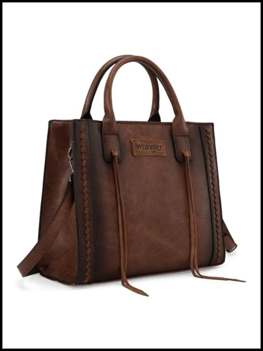 Women's Western Tote Bag with Wallet, Vegan Leather